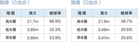 階層ごとの高さ