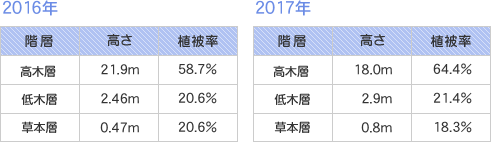 高さ・植被率